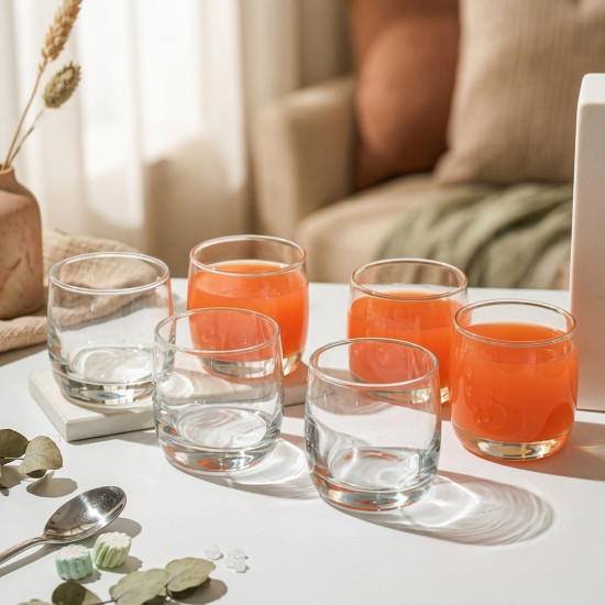 Glass Cup Set - 6 Pcs